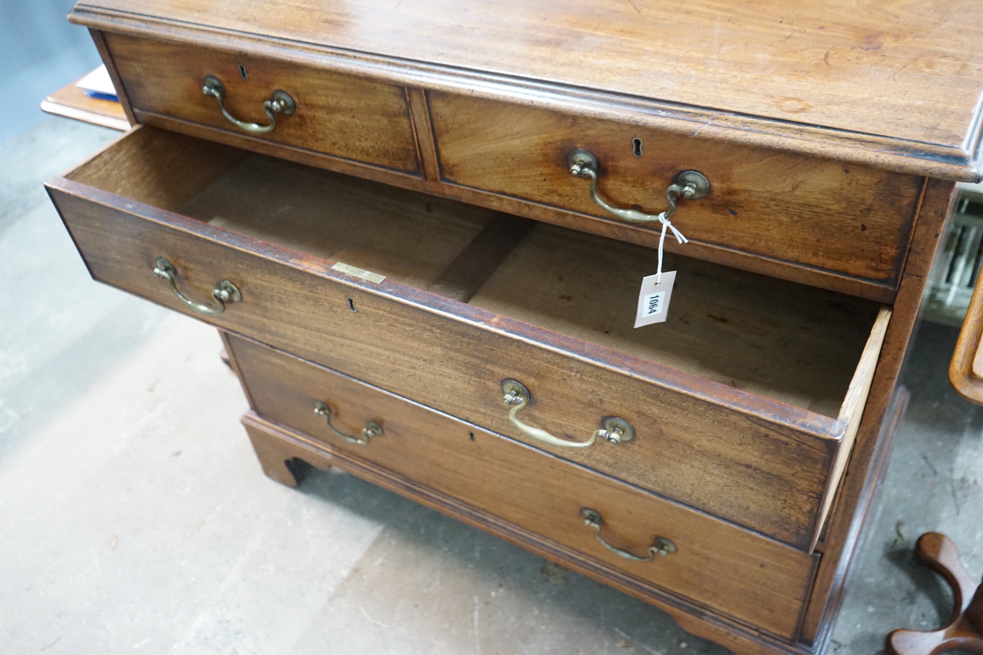 A George III mahogany chest, width 106cm, depth 55cm, height 96cm